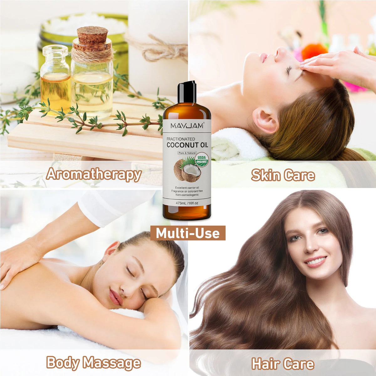 MAYJAM Organic Castor Oil For Skin Hair And Body Massage