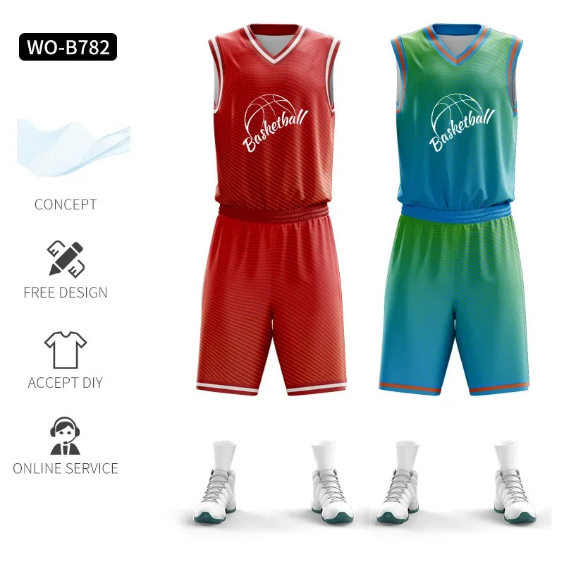 Jianfei Personalized Reversible Basketball Jersey Training Uniform