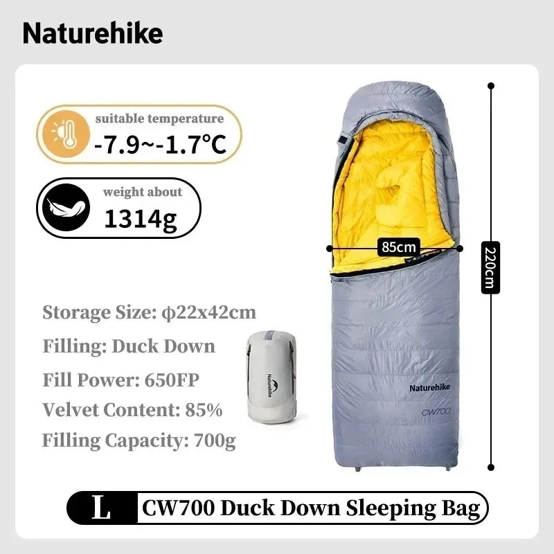 Naturehike Ultralight 650FP Duck Down Sleeping Bag For Outdoor Travel