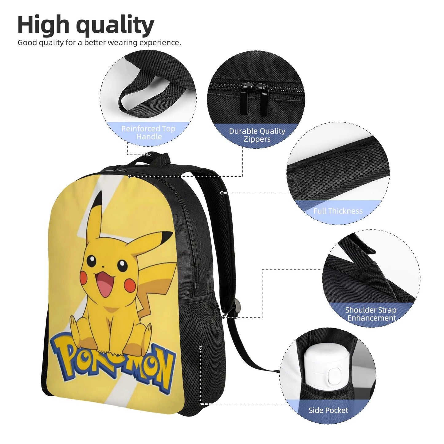 Bandai Pokemon Ita Bag Pikachu Backpack Kawaii Rucksack