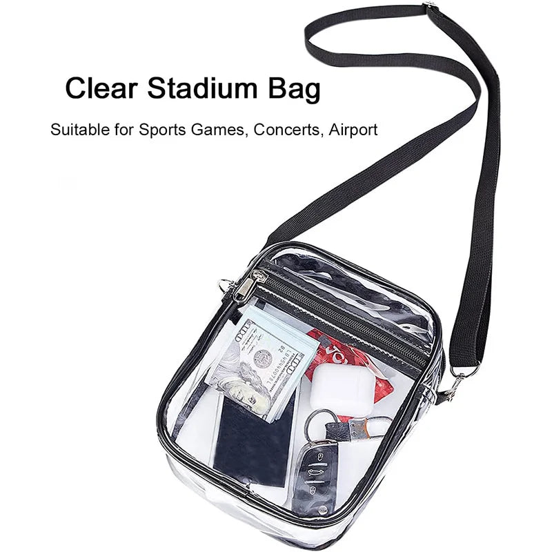Transparent Pvc Crossbody Purse For Stadium Concerts And Travel