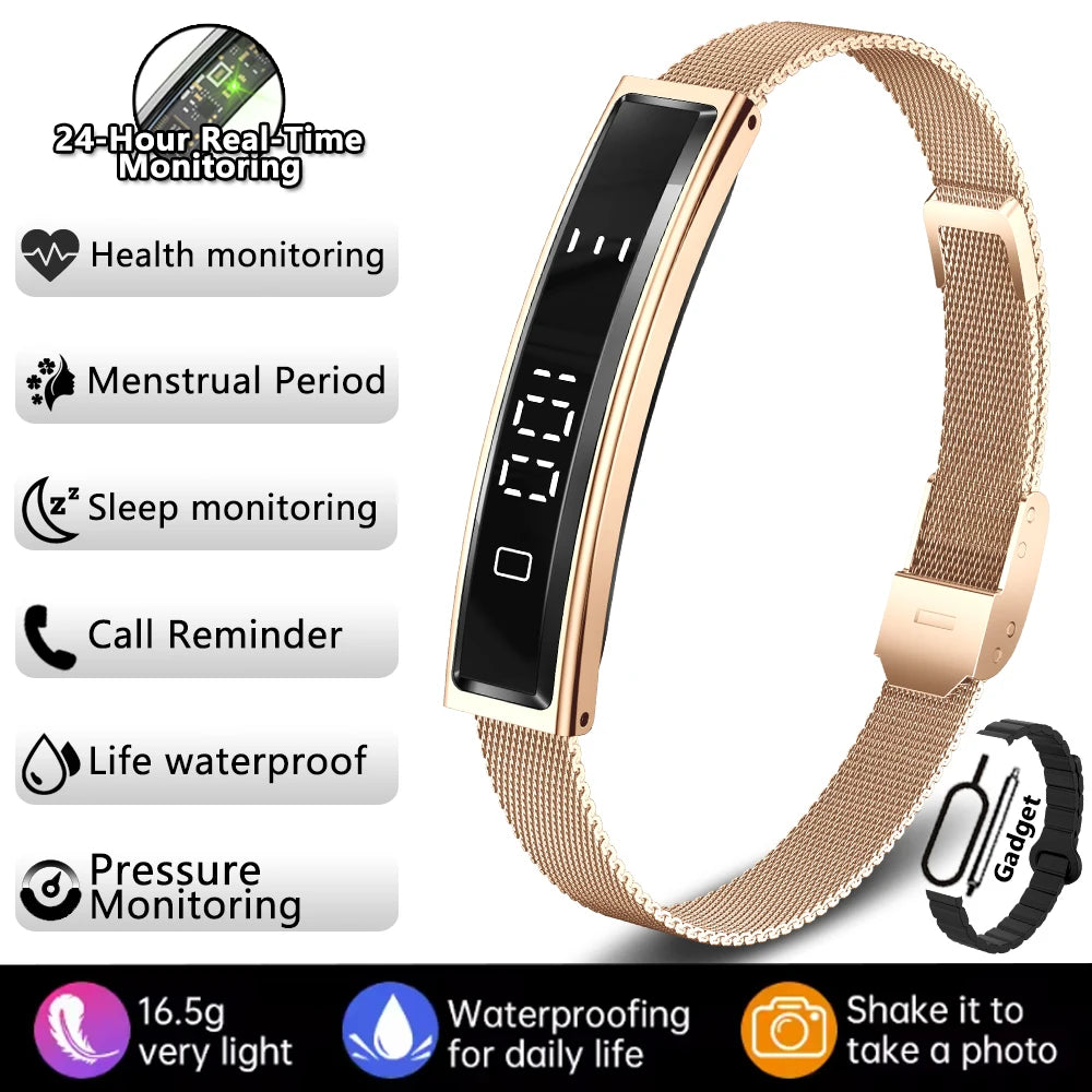 Waterproof Smart Band With Heart Rate Blood Oxygen Monitor