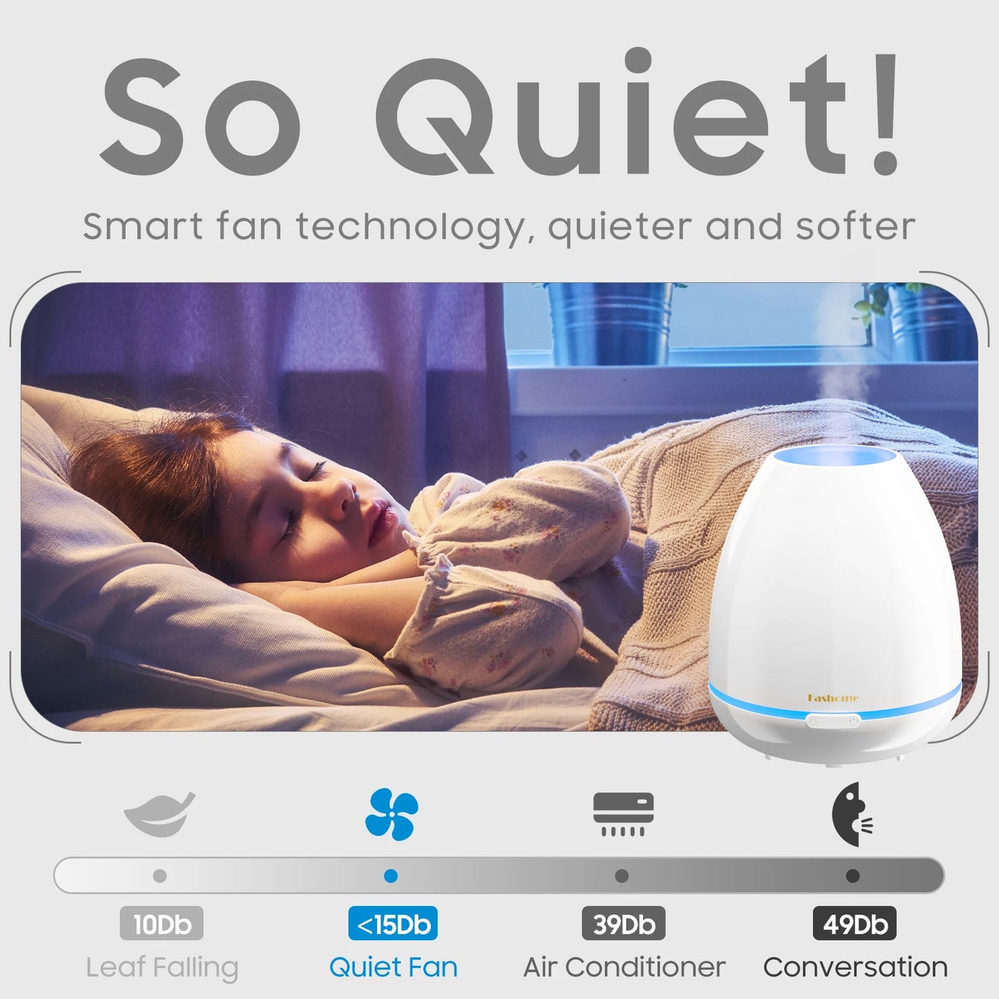 Fashome Ultrasonic Essential Oil Diffuser Humidifier With LED Lights