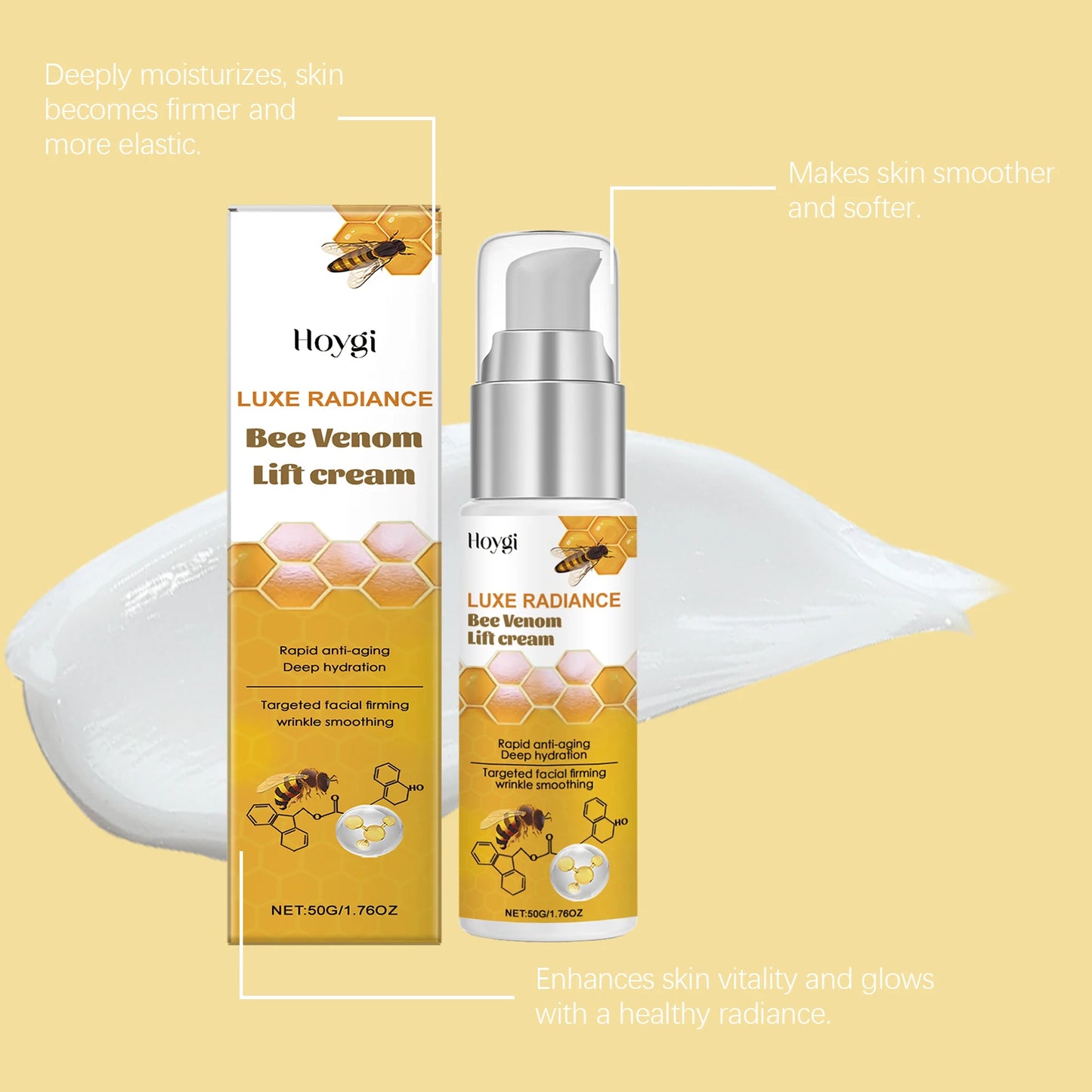 Hoygi Bee Venom Cream Instant Lifting Tightening And Wrinkle Reduction