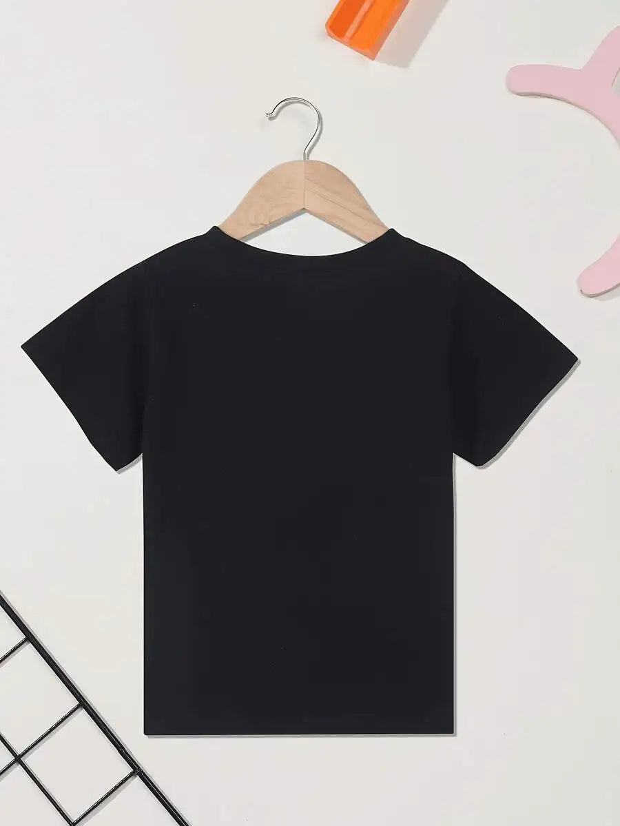 Cotton Graphic T-Shirt For Boys Girls Bow Pattern Design