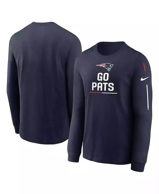 Nike Mens New England Patriots Team Slogan Long Sleeve Shirt