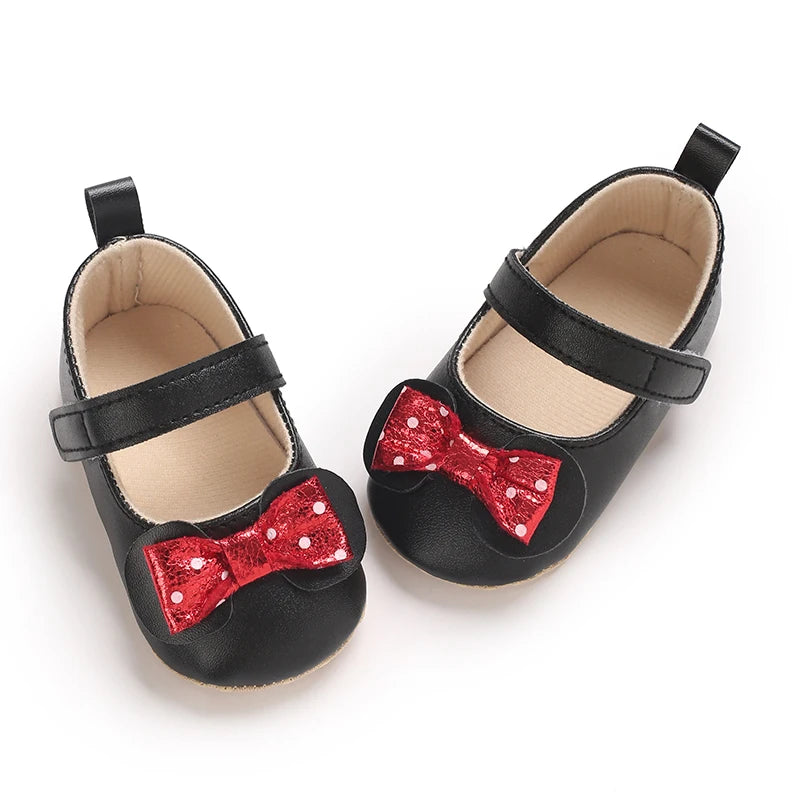 Samita Baby Shoes Soft Sole Anti Slip Bowknot First Walker