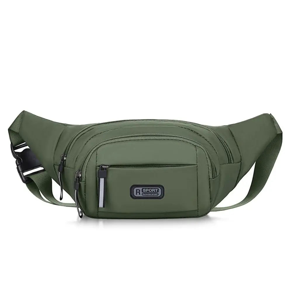 Mens Nylon Anti Theft Waist Bag Large Capacity Chest Bag