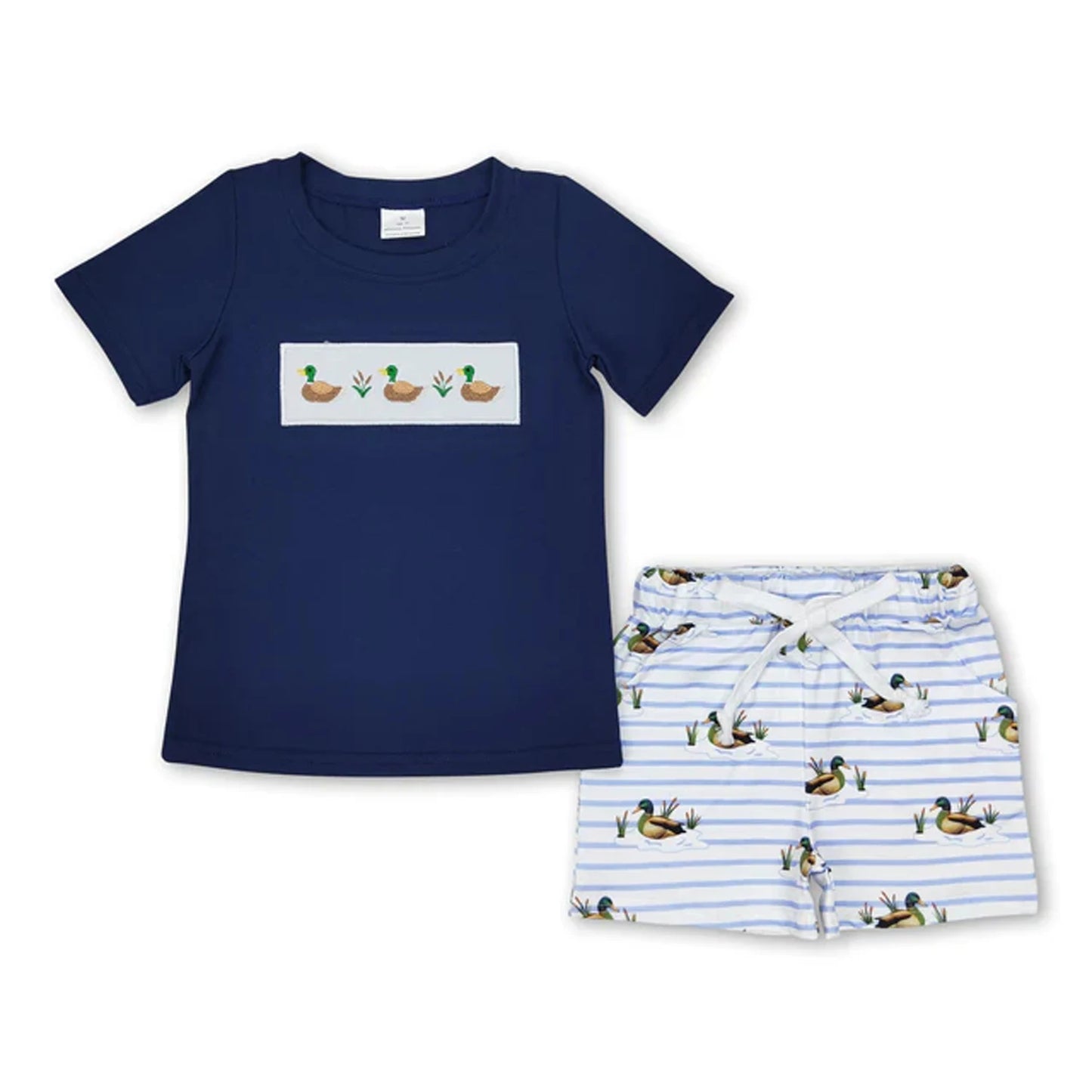 Toddler Boy Summer Set With Printed Tee And Shorts