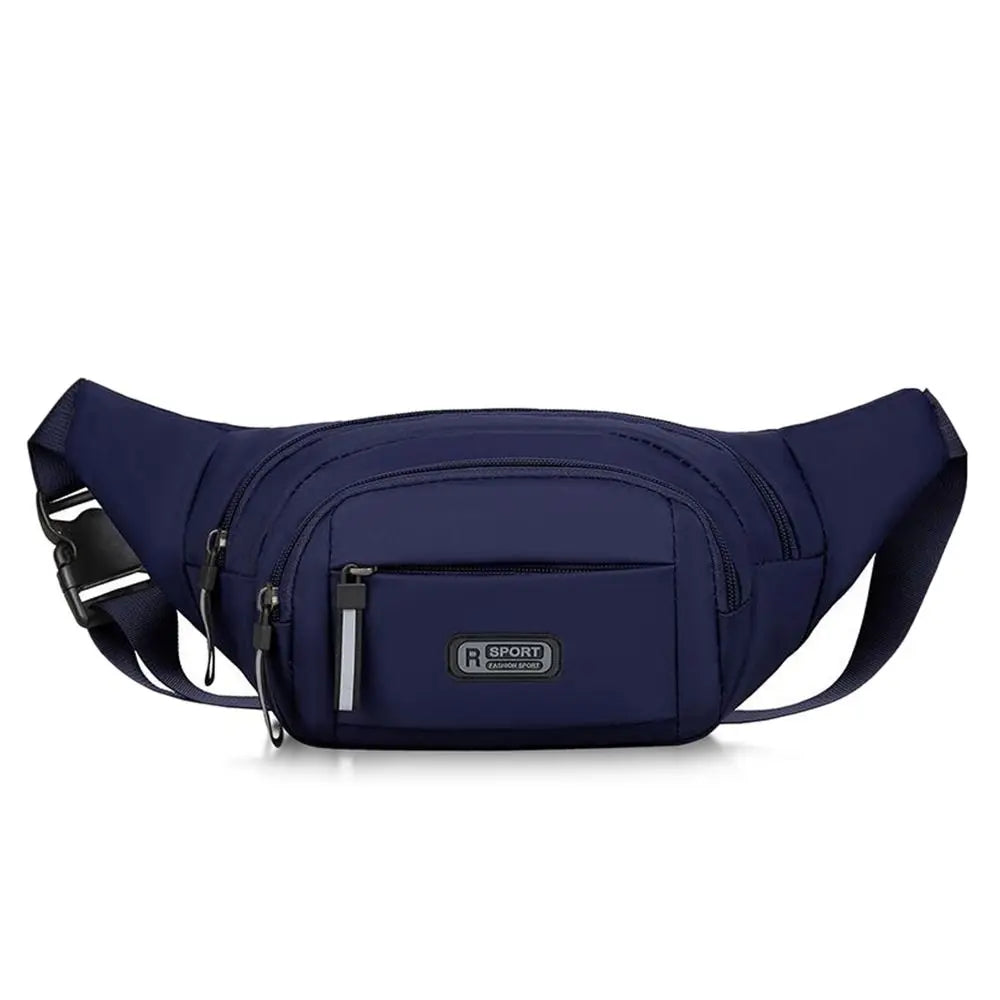 Mens Nylon Anti Theft Waist Bag Large Capacity Chest Bag