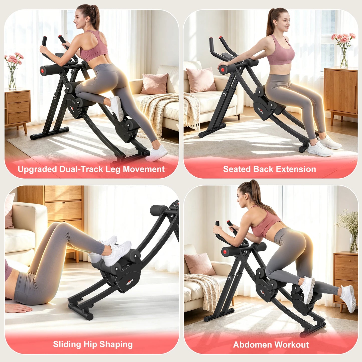 Relife Sports Dual Track Ab Machine for Home Fitness
