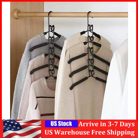 Detachable Multi Layer Clothes Hanger With Anti Slip Sponge Storage
