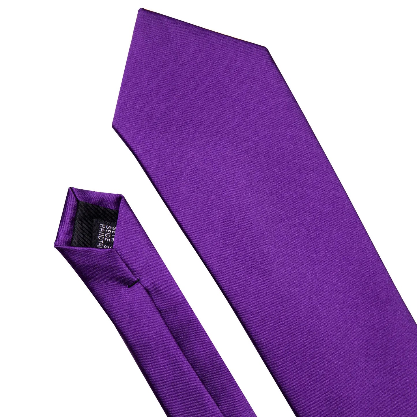 Barry.Wang Mens Tie Handkerchief Cufflinks Set Solid Necktie Gift