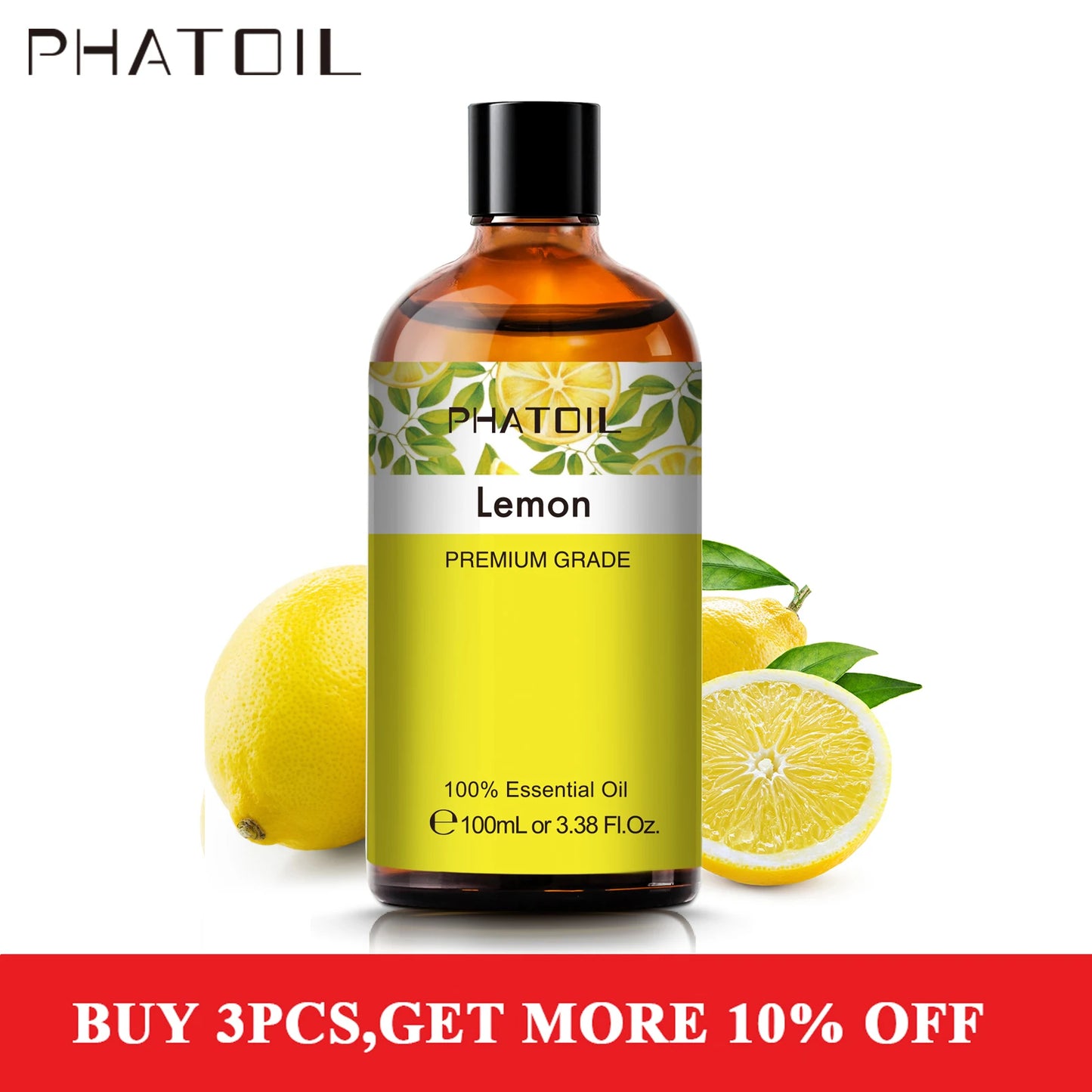 PHATOIL Pure Natural Essential Oils Set Rose Orange Lemon Lavender
