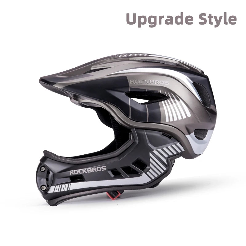 ROCKBROS Kids Detachable Full Face Cycling Helmet Safety Protection