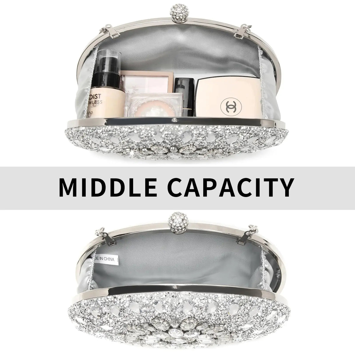 Women's Sparkling Rhinestone Clutch Purse Luxury Evening Handbag