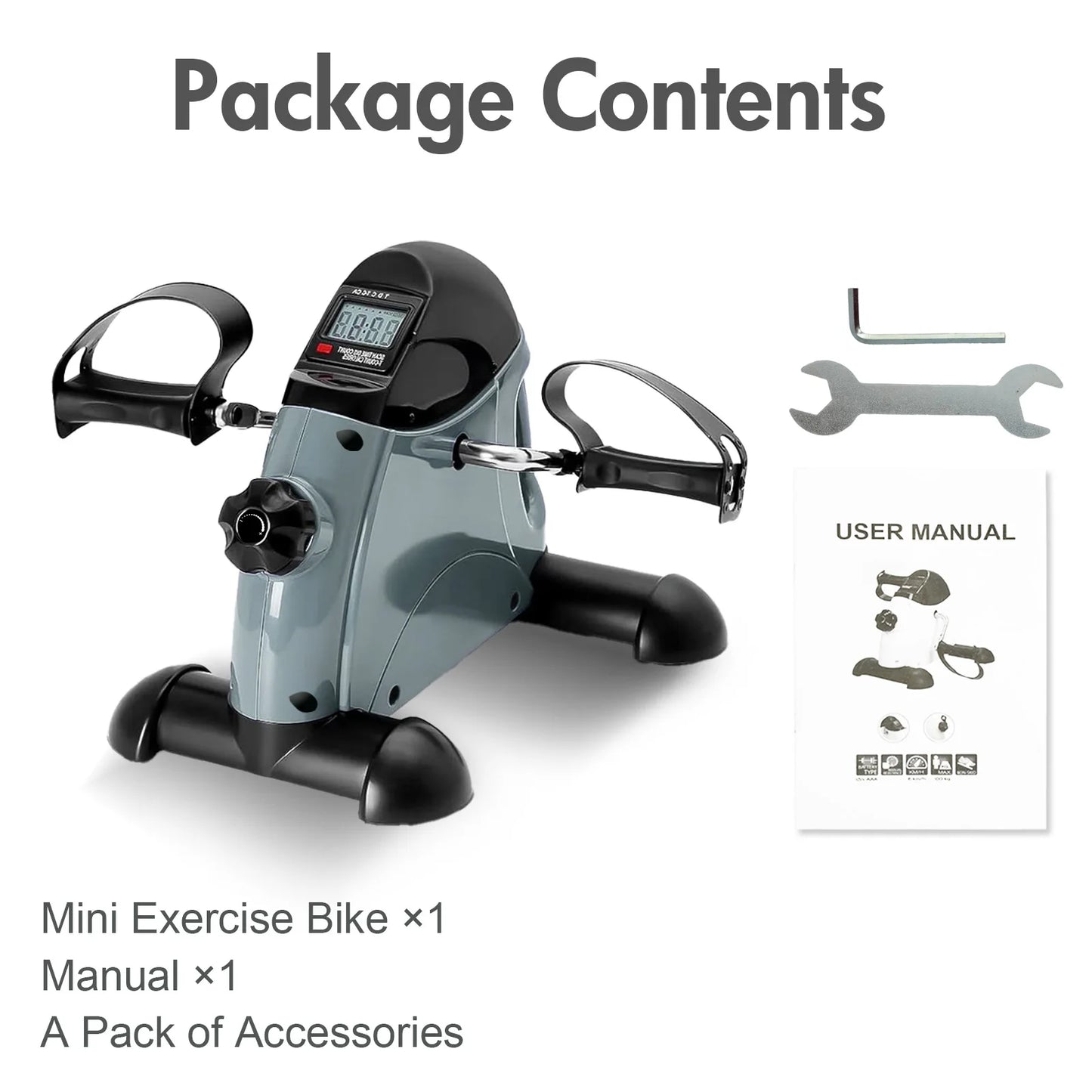Mini Under Desk Pedal Exerciser With LCD Screen Display