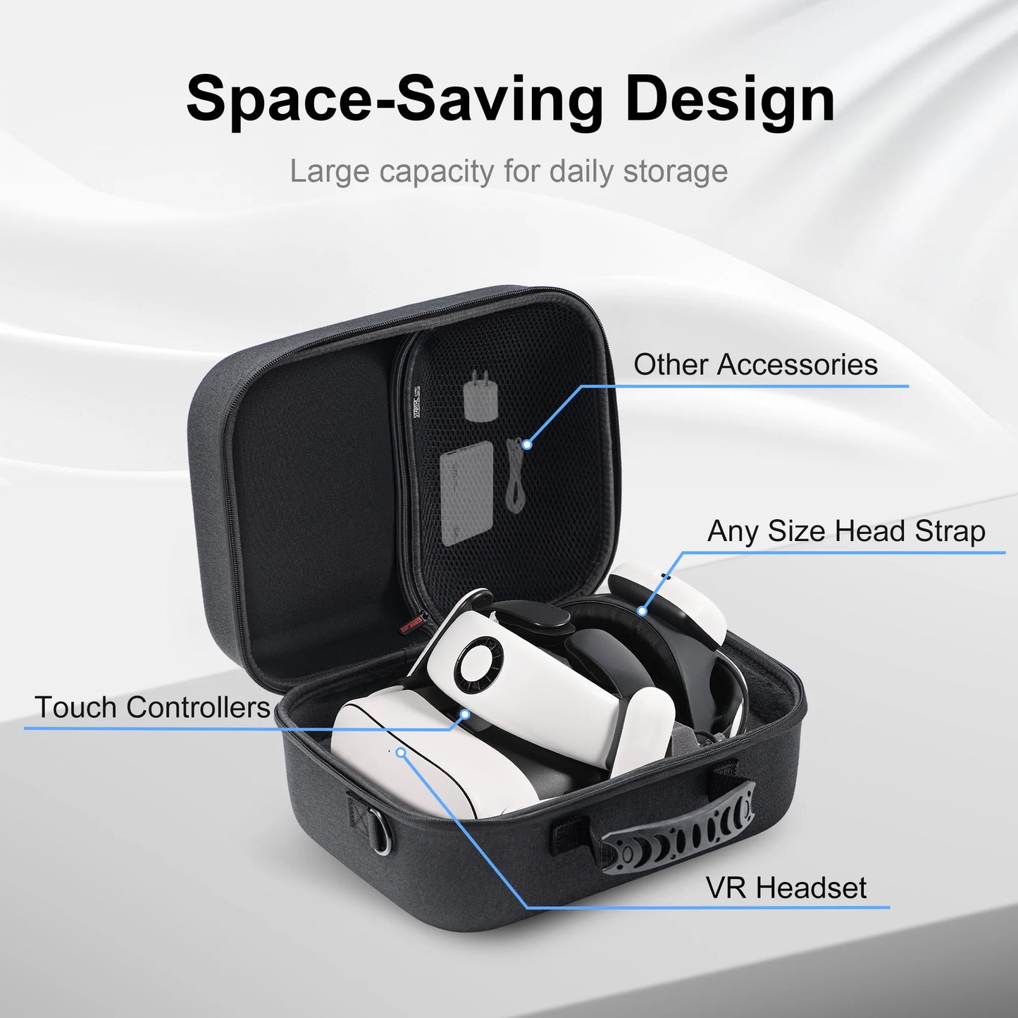 STARTRC Meta Quest 3 Large Carrying Case With Soft Lining