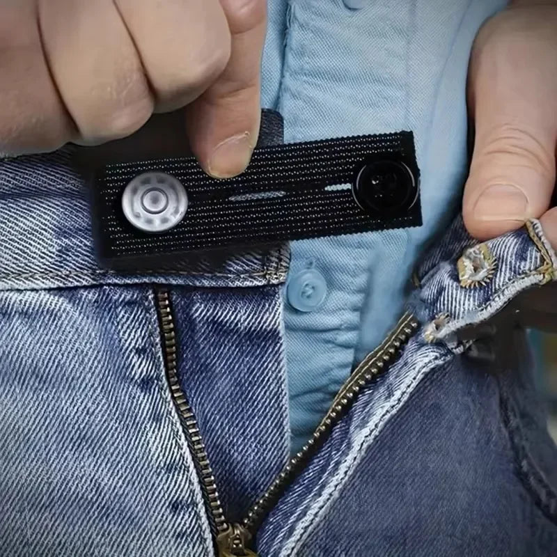 Pant Extender Belt Set With Button Hooks For Maternity Jeans