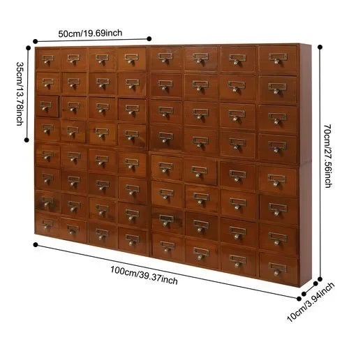 Bymaocar Pine Wood Tabletop Storage Cabinet for Home Office Craft