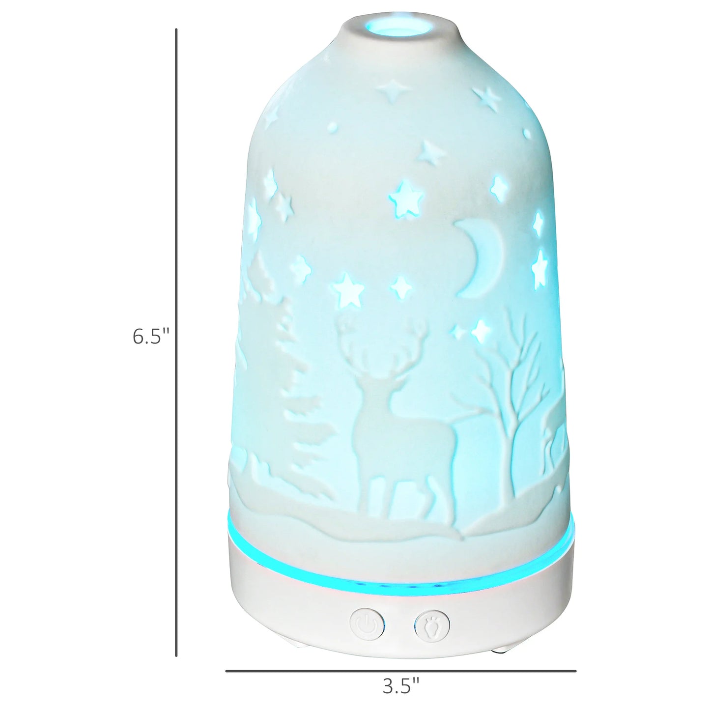 Ultrasonic Aromatherapy Diffuser With Ceramic Cover And Auto Off