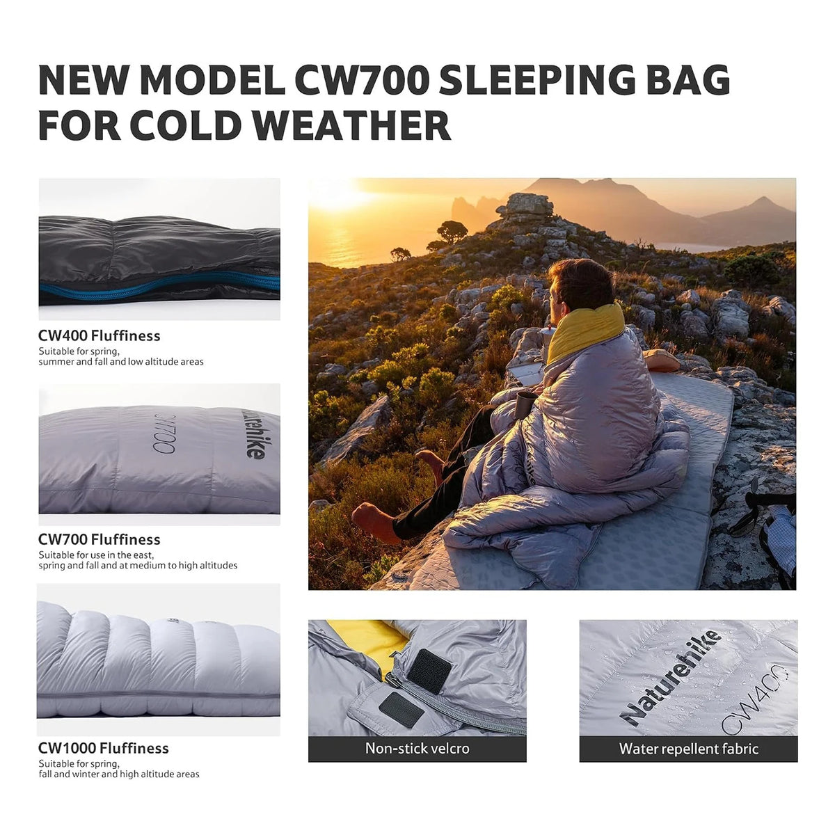 Naturehike Ultralight 650FP Duck Down Sleeping Bag For Outdoor Travel